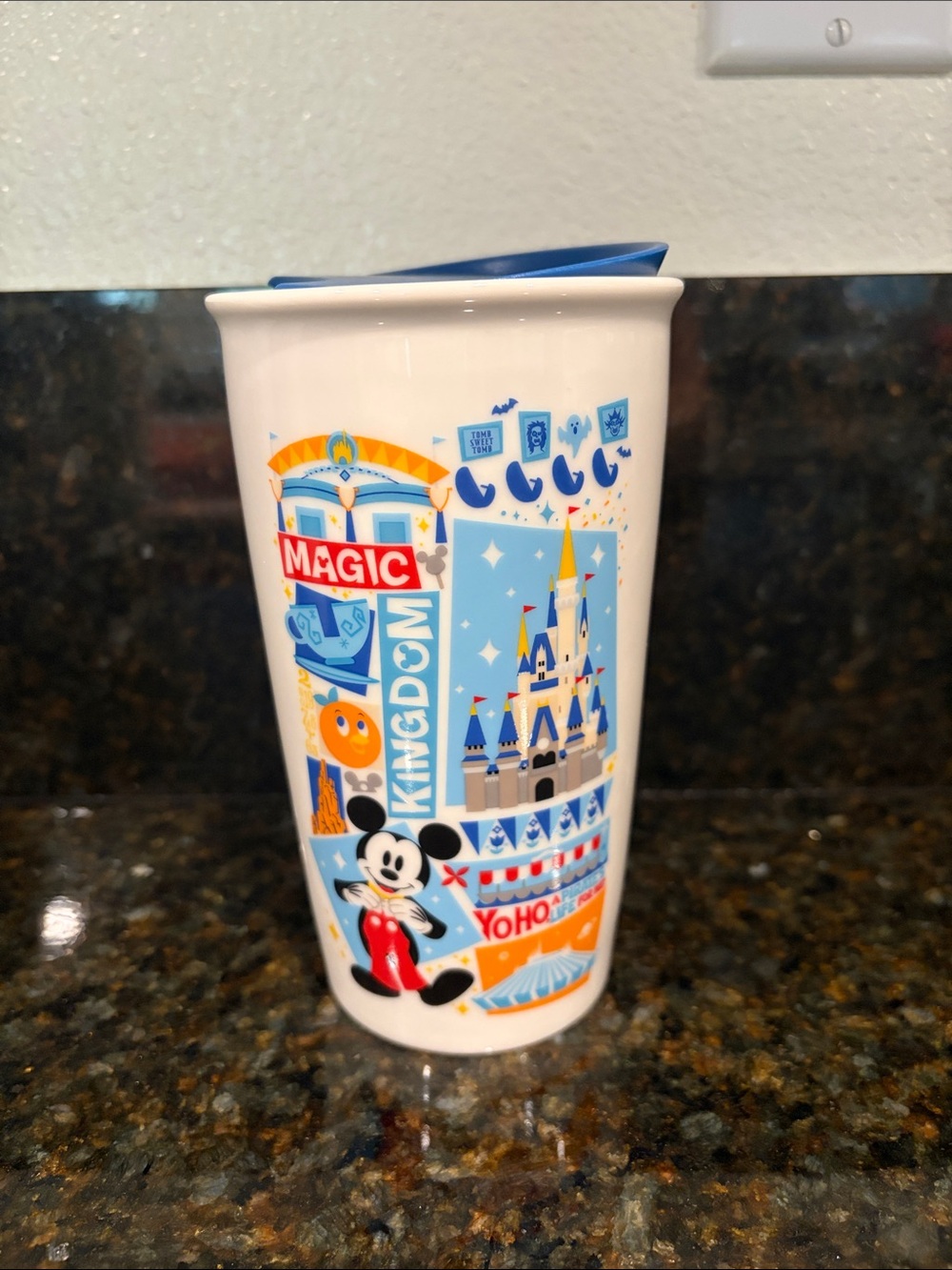 Disney Magic Kingdom Ceramic Travel Tumbler with Lid